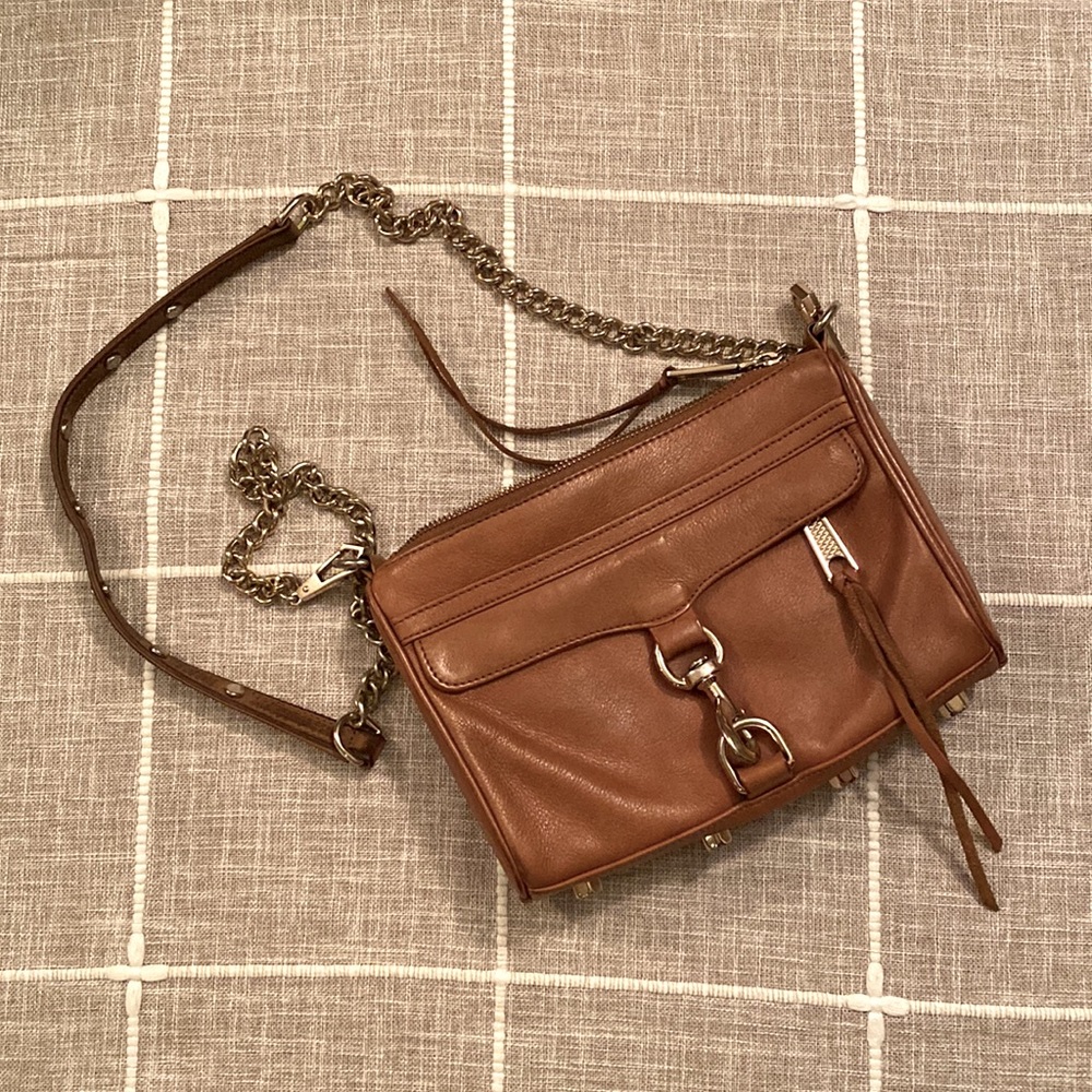 Great condition Rebecca Minkoff Mini MAC crossbody bag - tan / congac